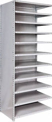 Hallowell - 11 Shelf, 500 Lb. Capacity, Closed Shelving Add-On Unit - 36 Inch Wide x 24 Inch Deep x 87 Inch High, Platinum - Industrial Tool & Supply