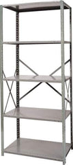 Hallowell - 5 Shelf Starter Heavy-Duty Open Steel Shelving - 800 Lb Capacity, 36" Wide x 87" High x 24" Deep, Gray - Industrial Tool & Supply
