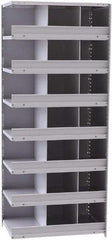 Hallowell - 21 Bin Closed Industrial Bin Shelving - 36 Inch Overall Width x 24 Inch Overall Depth x 87 Inch Overall Height, Gray Metal Bins - Industrial Tool & Supply