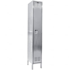 Hallowell - 1 Door, 1 Tier, Stainless Steel Locker - Industrial Tool & Supply