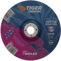 7X1/4 TIGER CERAMIC T27 GRIND WHL - Industrial Tool & Supply