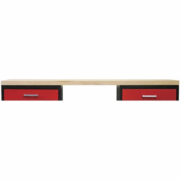 Hallowell - Laminated Hardwood Flat Workbench & Workstation Top - 24" Deep, Use with Fort Knox Modular Utility Storage & Workbench System - Industrial Tool & Supply