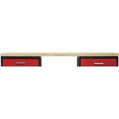 Hallowell - Laminated Hardwood Flat Workbench & Workstation Top - 24" Deep, Use with Fort Knox Modular Utility Storage & Workbench System - Industrial Tool & Supply