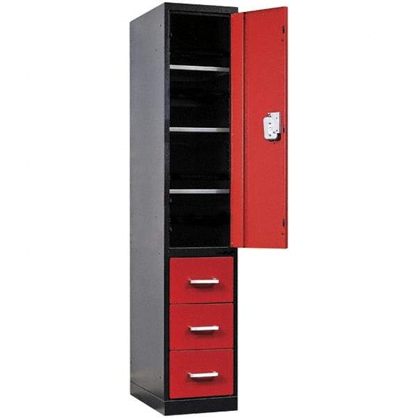 Hallowell - Steel Workbench & Workstation Locker - 24" Deep, 78" High, Use with Fort Knox Modular Utility Storage & Workbench System - Industrial Tool & Supply