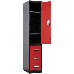 Hallowell - Steel Workbench & Workstation Locker - 24" Deep, 78" High, Use with Fort Knox Modular Utility Storage & Workbench System - Industrial Tool & Supply