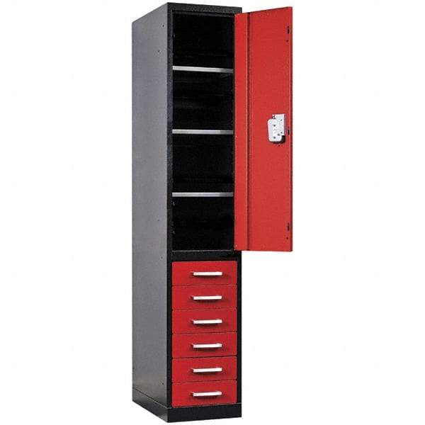 Hallowell - Steel Workbench & Workstation Locker - 24" Deep, 78" High, Use with Fort Knox Modular Utility Storage & Workbench System - Industrial Tool & Supply
