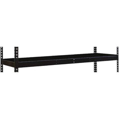 Hallowell - 96" Wide, Open Shelving Accessory/Component - 48" Deep, Use with Black Rivetwell Double Rivet Boltless Shelving - Industrial Tool & Supply