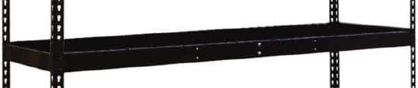 Hallowell - 72" Wide, Open Shelving Accessory/Component - 24" Deep, Use with Black Rivetwell Double Rivet Boltless Shelving - Industrial Tool & Supply