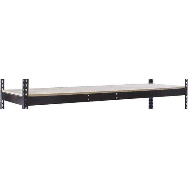 Hallowell - 48" Wide, 5/8 High, Open Shelving Accessory/Component - 48" Deep, Use with Black Rivetwell Double Rivet Boltless Shelving - Industrial Tool & Supply