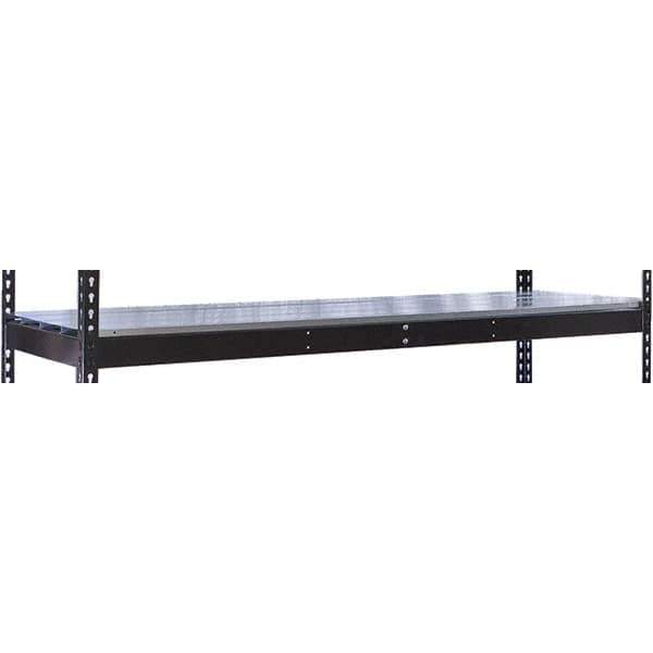 Hallowell - 60" Wide, 3/4 High, Open Shelving Accessory/Component - Steel, 36" Deep, Use with Black Rivetwell Double Rivet Boltless Shelving - Industrial Tool & Supply