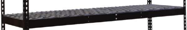 Hallowell - 72" Wide, Open Shelving Accessory/Component - Steel, 24" Deep, Use with Black Rivetwell Double Rivet Boltless Shelving - Industrial Tool & Supply
