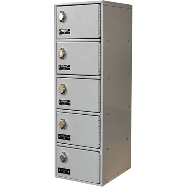 Hallowell - 5 Door, 5 Tier, Mobile Device Locker - Industrial Tool & Supply