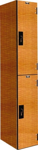 Hallowell - 2 Door, 2 Tier, Premium Wardrobe Lockers - Industrial Tool & Supply