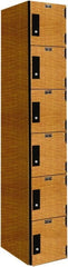 Hallowell - 6 Door, 6 Tier, Premium Box Lockers - Industrial Tool & Supply