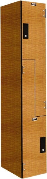 Hallowell - 2 Door, 2 Tier, Phenolic Z-Locker - Industrial Tool & Supply