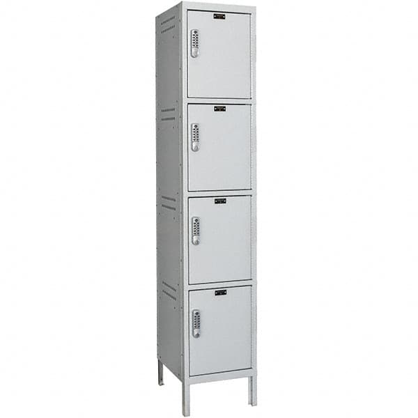 Hallowell - 4 Door, 4 Tier, Charging Station Locker - Industrial Tool & Supply