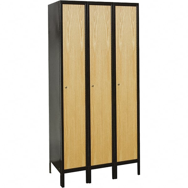 Hallowell - 3 Door, 1 Tier, Premium Wardrobe Lockers - Industrial Tool & Supply