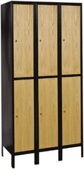 Hallowell - 6 Door, 2 Tier, Premium Wardrobe Lockers - Industrial Tool & Supply