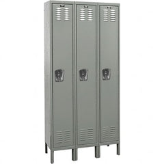Hallowell - 3 Door, 1 Tier, Premium Wardrobe Lockers - Industrial Tool & Supply