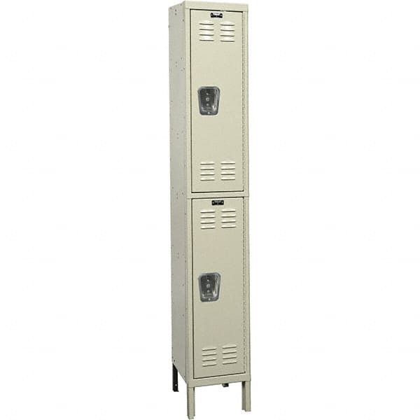 Hallowell - 2 Door, 2 Tier, Premium Wardrobe Lockers - Industrial Tool & Supply