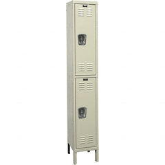 Hallowell - 2 Door, 2 Tier, Premium Wardrobe Lockers - Industrial Tool & Supply