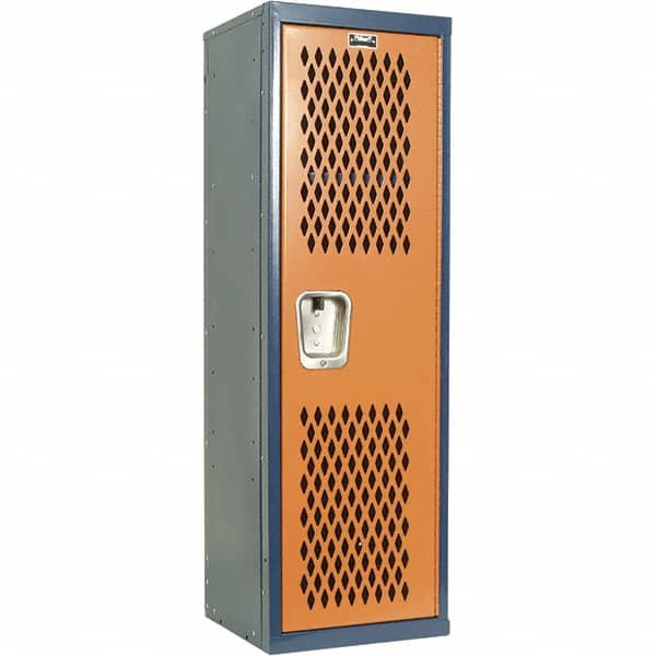Hallowell - 1 Door, 1 Tier, Heavy-Duty Ventilated Wardrobe & Box Lockers - Industrial Tool & Supply