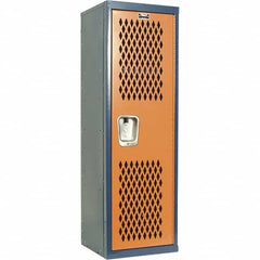 Hallowell - 1 Door, 1 Tier, Heavy-Duty Ventilated Wardrobe & Box Lockers - Industrial Tool & Supply