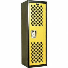 Hallowell - 1 Door, 1 Tier, Heavy-Duty Ventilated Wardrobe & Box Lockers - Industrial Tool & Supply