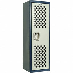 Hallowell - 1 Door, 1 Tier, Heavy-Duty Ventilated Wardrobe & Box Lockers - Industrial Tool & Supply