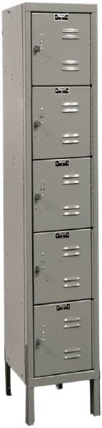 Hallowell - 5 Door, 5 Tier, Premium Box Lockers - Industrial Tool & Supply