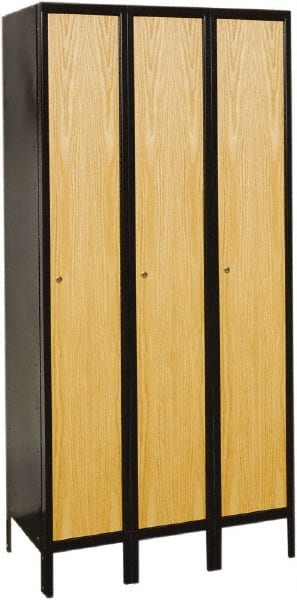 Hallowell - 3 Door, 1 Tier, Premium Wardrobe Lockers - Industrial Tool & Supply