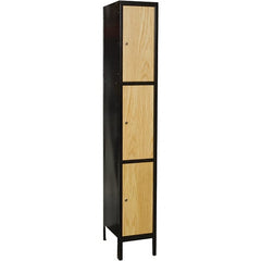 Hallowell - 3 Door, 3 Tier, Premium Wardrobe Lockers - Industrial Tool & Supply