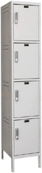 Hallowell - 4 Door, 4 Tier, Charging Station Locker - Industrial Tool & Supply