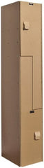 Hallowell - 2 Door, 2 Tier, Solid Plastic Z-Locker - Industrial Tool & Supply