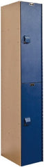 Hallowell - 2 Door, 2 Tier, Solid Plastic Locker - Industrial Tool & Supply