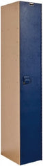 Hallowell - 1 Door, 1 Tier, Solid Plastic Locker - Industrial Tool & Supply