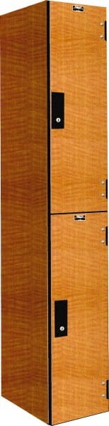 Hallowell - 2 Door, 2 Tier, Premium Wardrobe Lockers - Industrial Tool & Supply