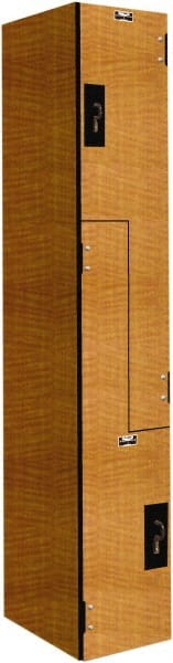 Hallowell - 2 Door, 2 Tier, Phenolic Z-Locker - Industrial Tool & Supply
