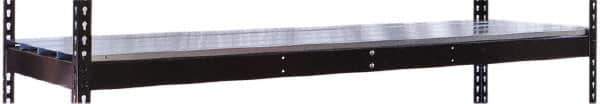 Hallowell - 72" Wide, 3/4 High, Open Shelving Accessory/Component - Steel, 24" Deep, Use with Black Rivetwell Double Rivet Boltless Shelving - Industrial Tool & Supply