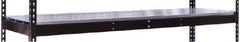 Hallowell - 72" Wide, 3/4 High, Open Shelving Accessory/Component - Steel, 24" Deep, Use with Black Rivetwell Double Rivet Boltless Shelving - Industrial Tool & Supply