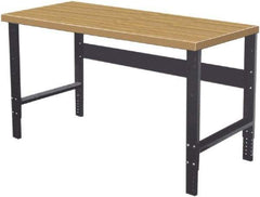 Hallowell - Laminated Hardwood Flat Workbench & Workstation Top - 36" Deep, Use with Adjustable Leg Workbenches - Industrial Tool & Supply