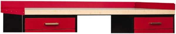 Hallowell - Steel Workbench & Workstation Side and Back Rail Kit - 24" Deep, 4" High, Use with Fort Knox Modular Utility Storage & Workbench System - Industrial Tool & Supply
