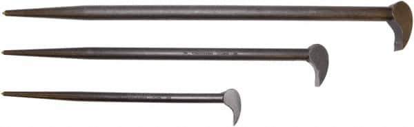 Proto - 3 Piece Rolling Head Pry Bar Set - Includes 12, 16 & 21" Lengths - Industrial Tool & Supply
