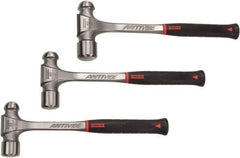 Proto - 3 Piece, 2, 2-1/2, 3 Lb Head Weight, Forged Steel, Ball Pein Hammer Set - 14-3/4, 15-1/4, 15-3/4" OAL, Shock Absorbing Grip Handles, Ball Pein - Industrial Tool & Supply