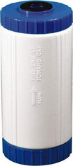 Value Collection - 4-1/2" OD, 10µ, Polypropylene Sediment, Carbon, Taste & Odor Cartridge Filter - 9-3/4" Long, Reduces Dirt, Rust, Tastes & Odors - Industrial Tool & Supply