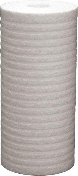 Value Collection - 4-3/8" OD, 25µ, Polypropylene Melt Blown-Thermal Bonded Cartridge Filter - 9-7/8" Long, Reduces Dirt & Rust - Industrial Tool & Supply