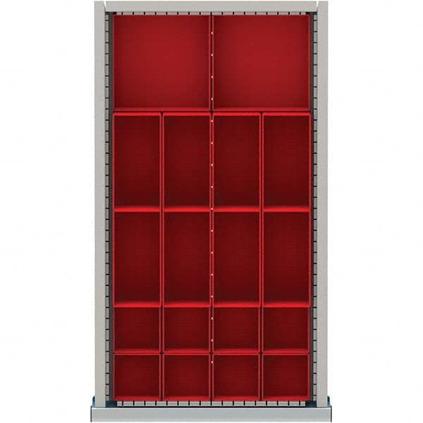 LISTA - 18-Compartment Drawer Divider Layout for 2.17" High Drawers - Industrial Tool & Supply