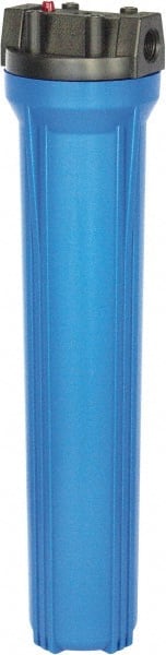 Value Collection - 3/4 Inch Pipe, FNPT x FNPT End Connections, 2-1/2 Cartridge Outside Diamerter, 20 Inch Long Cartridge, 22.5 Inch Long, Cartridge Filter Housing without Cartridge - Exact Industrial Supply