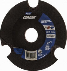 Norton - 60 Grit, 4-1/2" Wheel Diam, 1/8" Wheel Thickness, 7/8" Arbor Hole, Type 29 Depressed Center Wheel - Aluminum Oxide - Industrial Tool & Supply