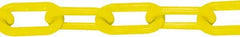 PRO-SAFE - 50' Long x 1-1/2" Wide Plastic Chain - Yellow - Industrial Tool & Supply